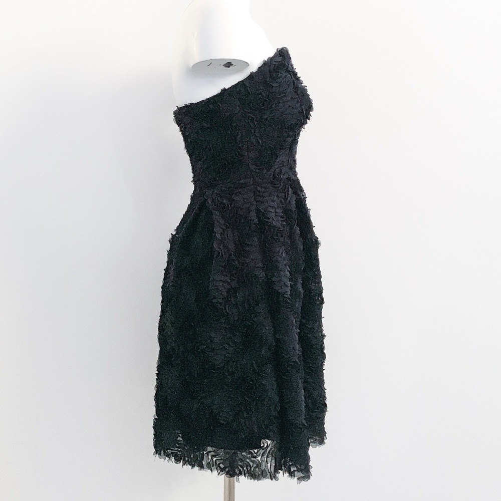 Zara Black Rosette Strapless Cocktail Mini Dress - Picture 3 of 6